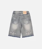 Racer Worldwide Blue Distressed Denim Shorts (2)