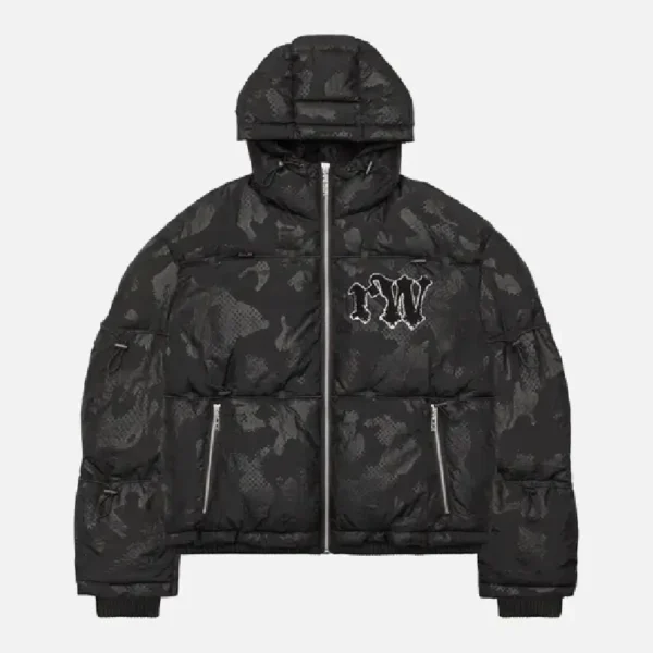 Racer Worldwide Camo Puffer Jacke 3.0 Black (1)