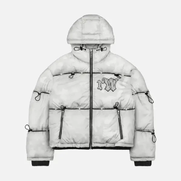 Racer Worldwide Camo Puffer Jacke 3.0 White (1)