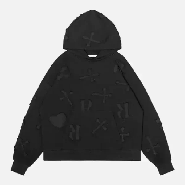 Racer Worldwide Patch Hoodie Black (1)