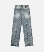 Racer Worldwide Patch Jeans Washed Ice (1)