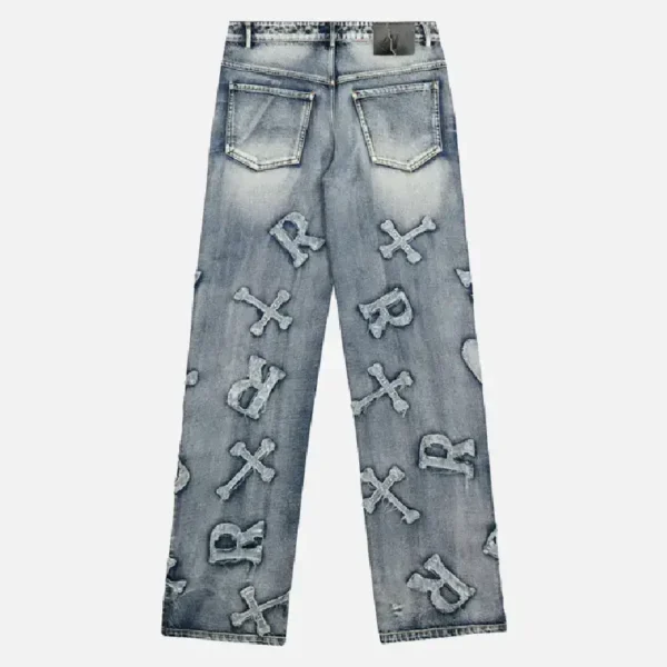 Racer Worldwide Patch Jeans Washed Ice (1)